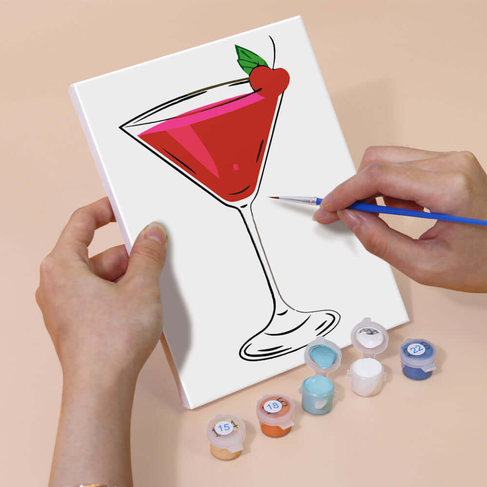 Cocktail Art Poster | Mini Canvas Poster | Portrait By Numbers