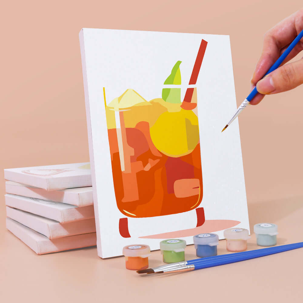 Citrus Spirits Poster | Colorful Drink Poster | Portrait By Numbers