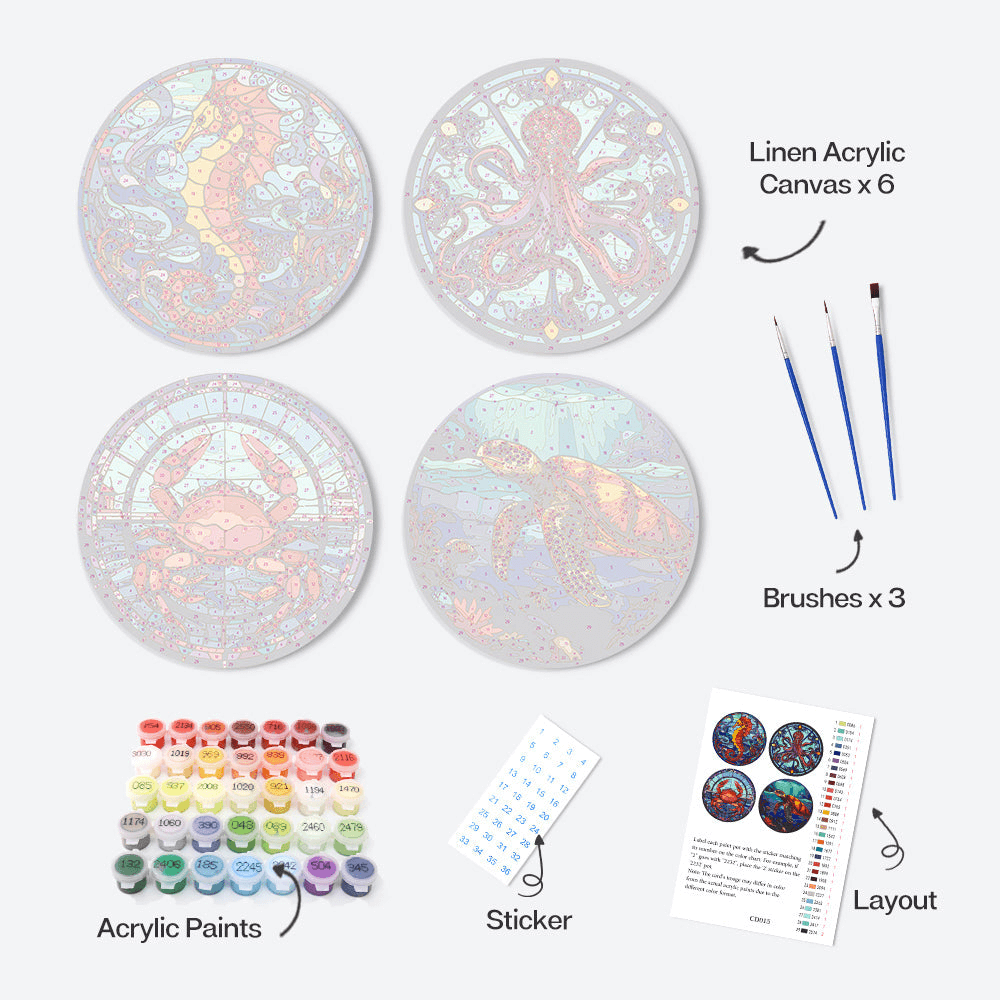 Sea Life (Set of 4)