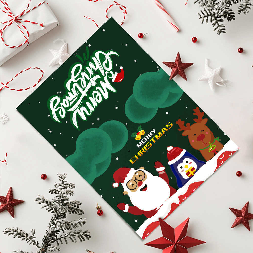 Holiday Wishes Card | Christmas Greetings Card | Portrait By Numbers