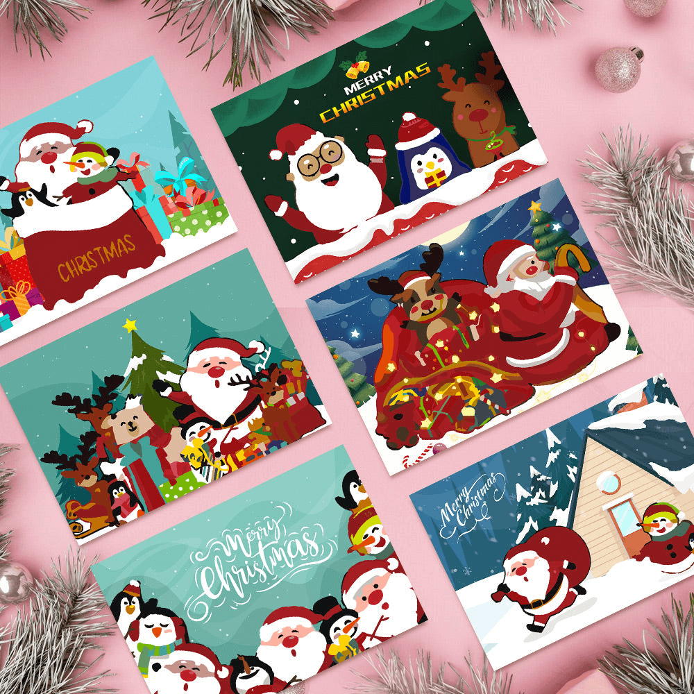 Holiday Wishes Card | Christmas Greetings Card | Portrait By Numbers