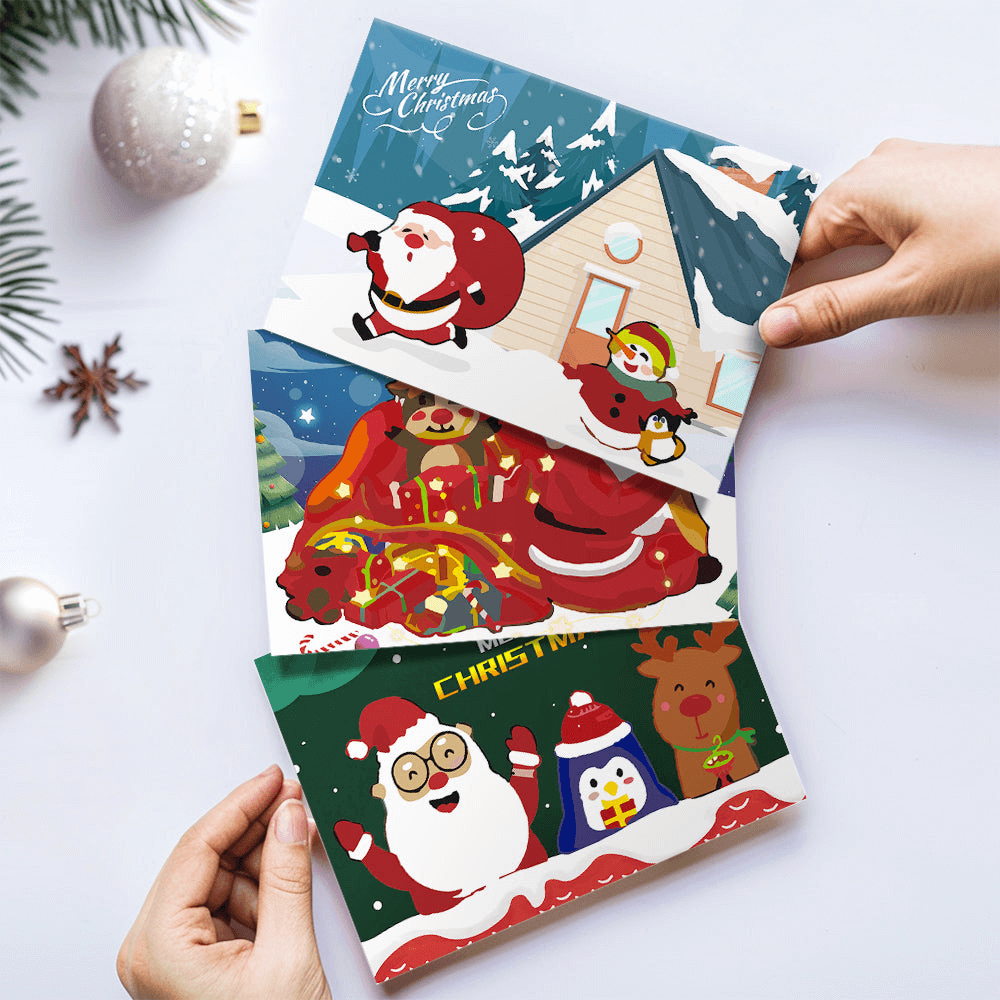 Holiday Wishes Card | Christmas Greetings Card | Portrait By Numbers