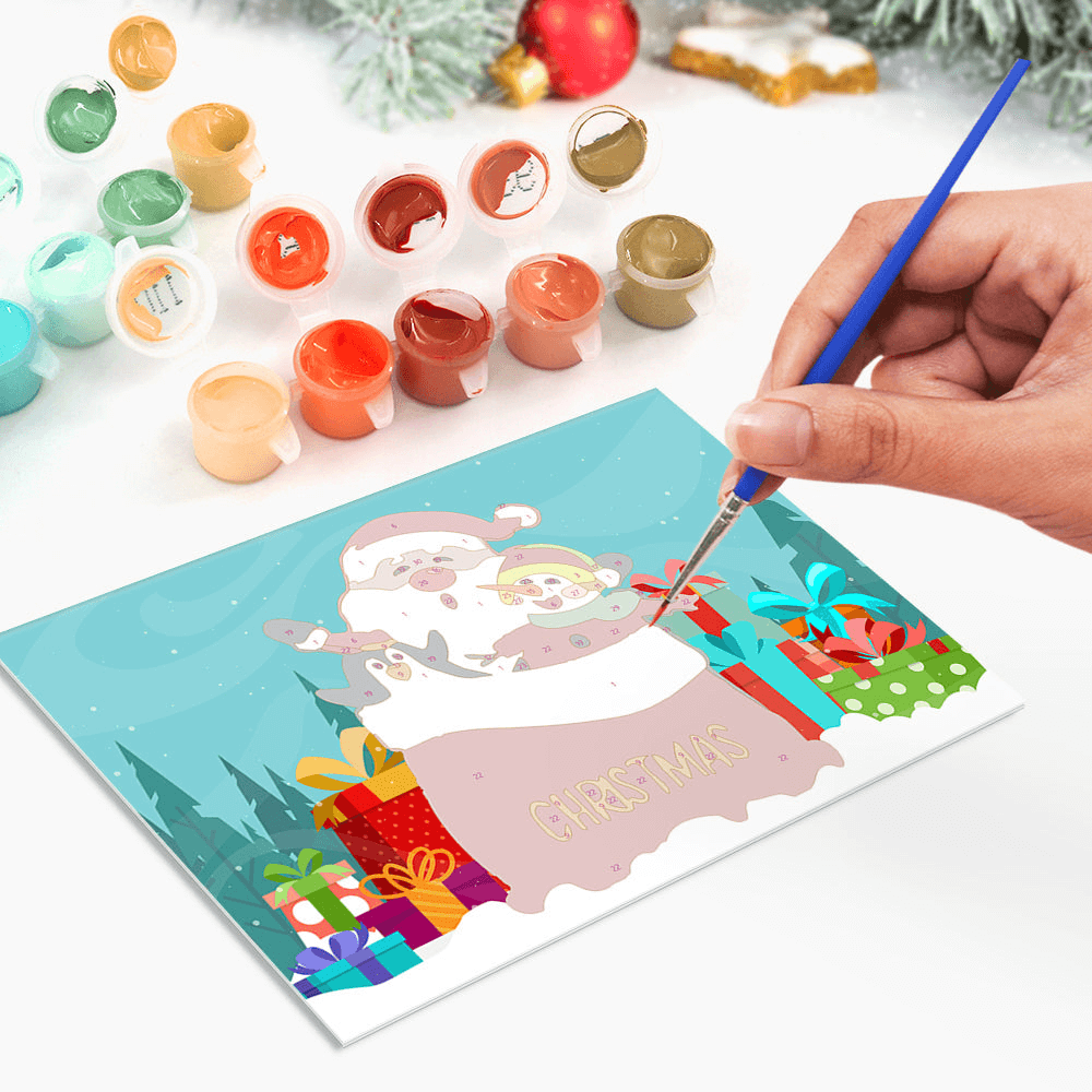 Holiday Wishes Card | Christmas Greetings Card | Portrait By Numbers