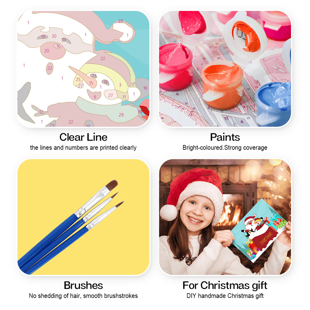 Holiday Wishes Card | Christmas Greetings Card | Portrait By Numbers