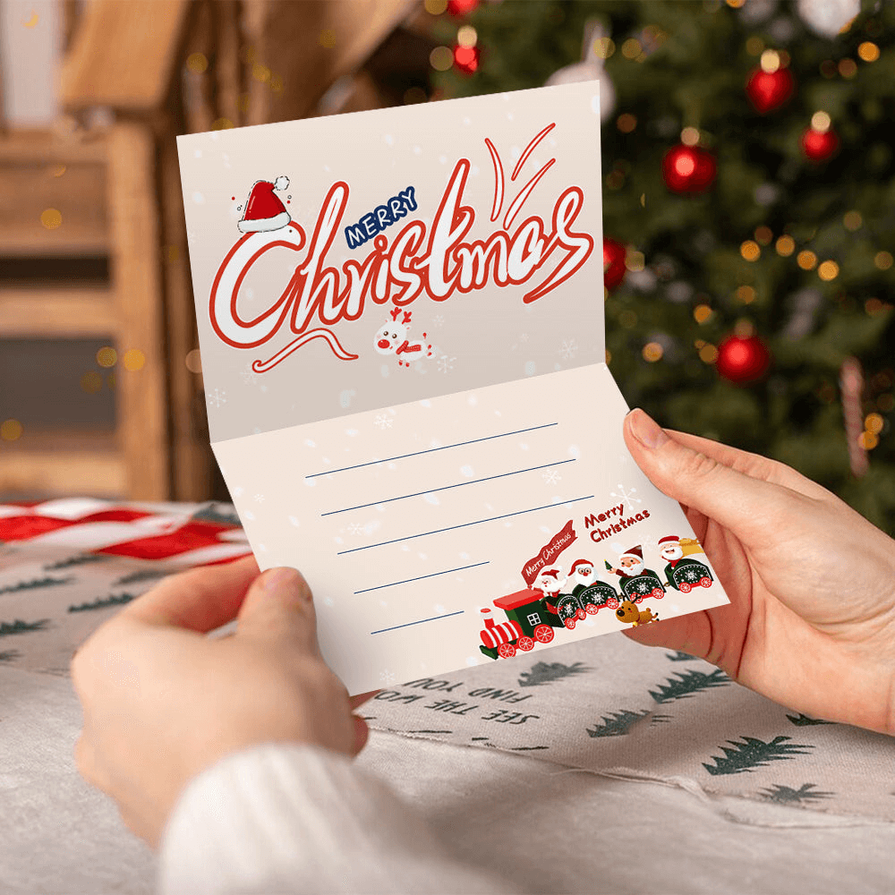 Holiday Wishes Card | Christmas Greetings Card | Portrait By Numbers
