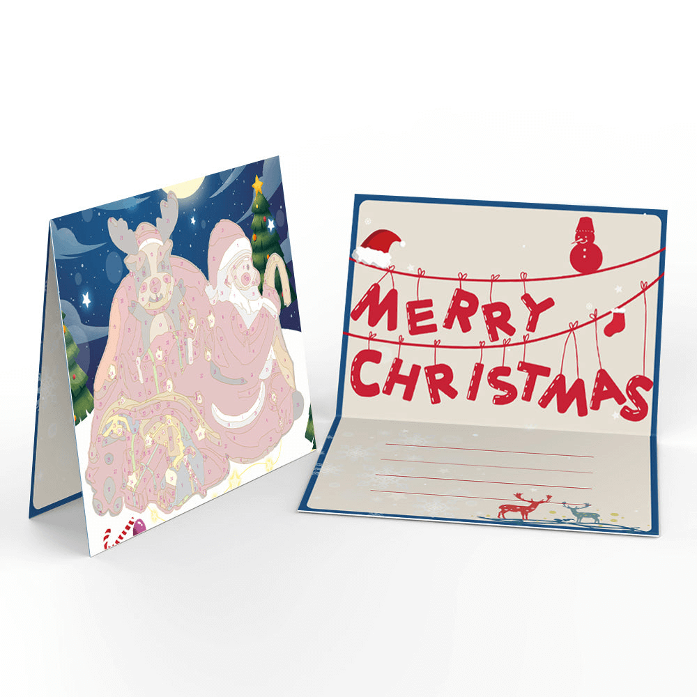 Holiday Wishes Card | Christmas Greetings Card | Portrait By Numbers