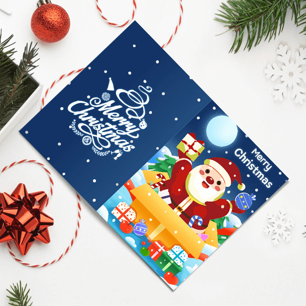 Santa Greeting Cards | Christmas Card Set | Portrait By Numbers