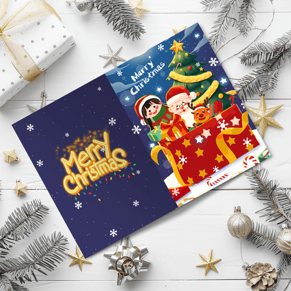 Santa Greeting Cards | Christmas Card Set | Portrait By Numbers
