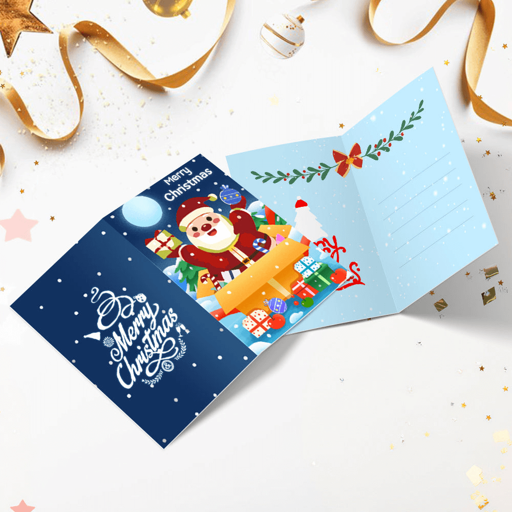 Santa Greeting Cards | Christmas Card Set | Portrait By Numbers