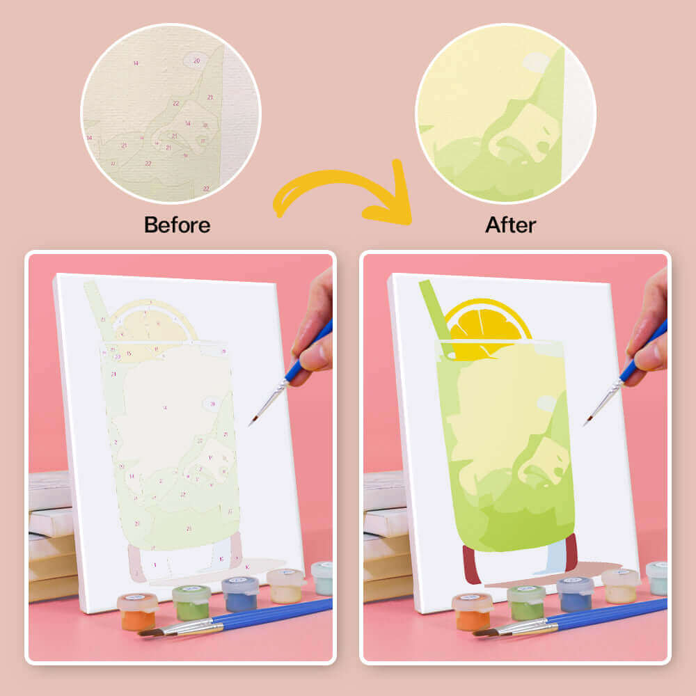 Drink Poster Set | Glassful Poster Set | Portrait By Numbers