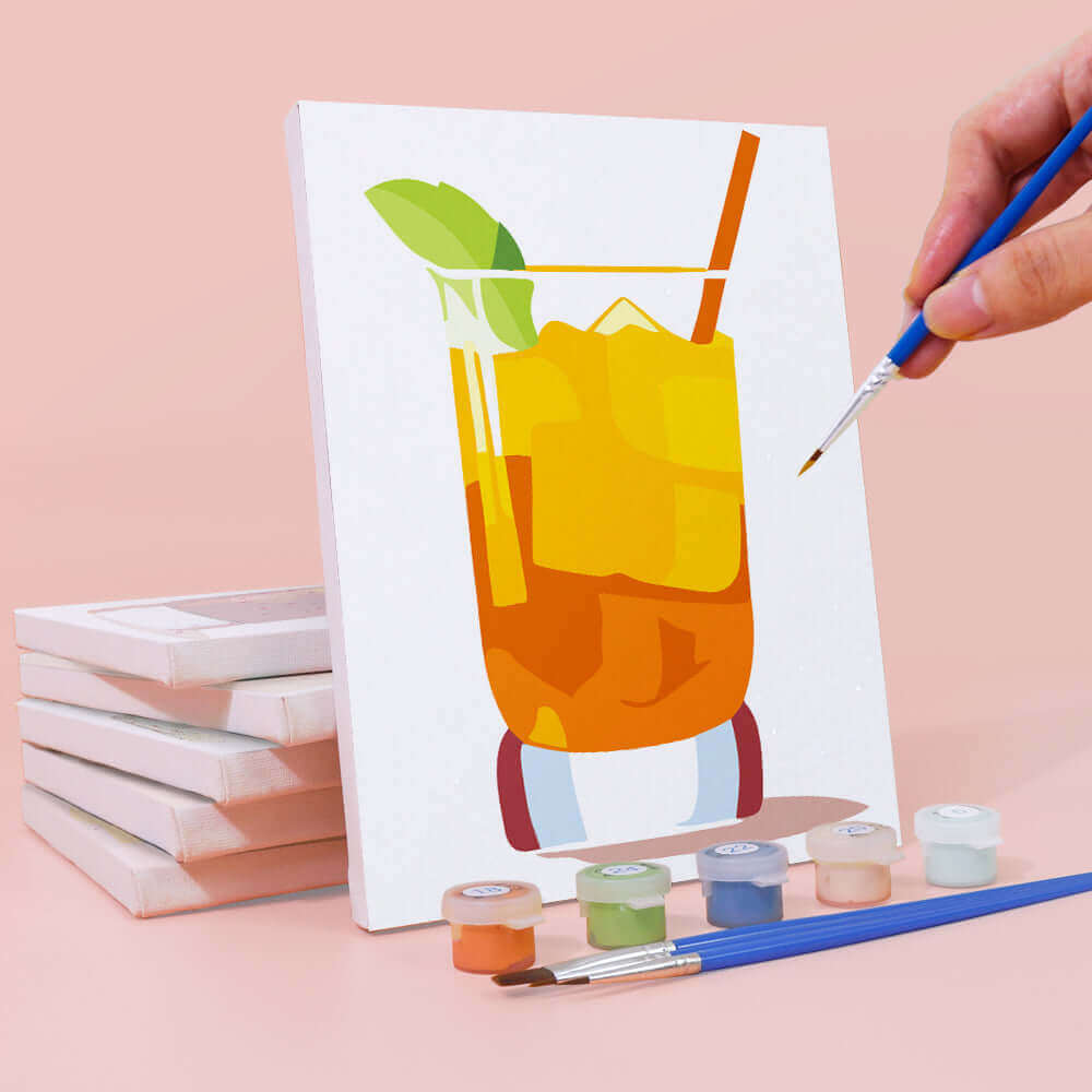 Drink Poster Set | Glassful Poster Set | Portrait By Numbers