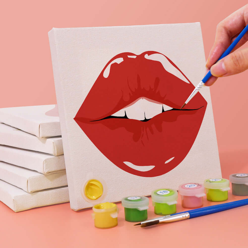 Lip Art Posters | Lip Poster Set | Portrait By Numbers