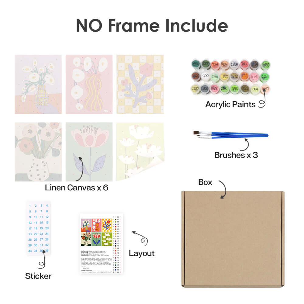 Happy Blooms (Set of 6)