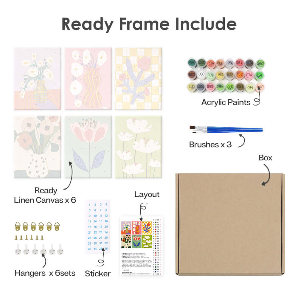 Happy Blooms (Set of 6)
