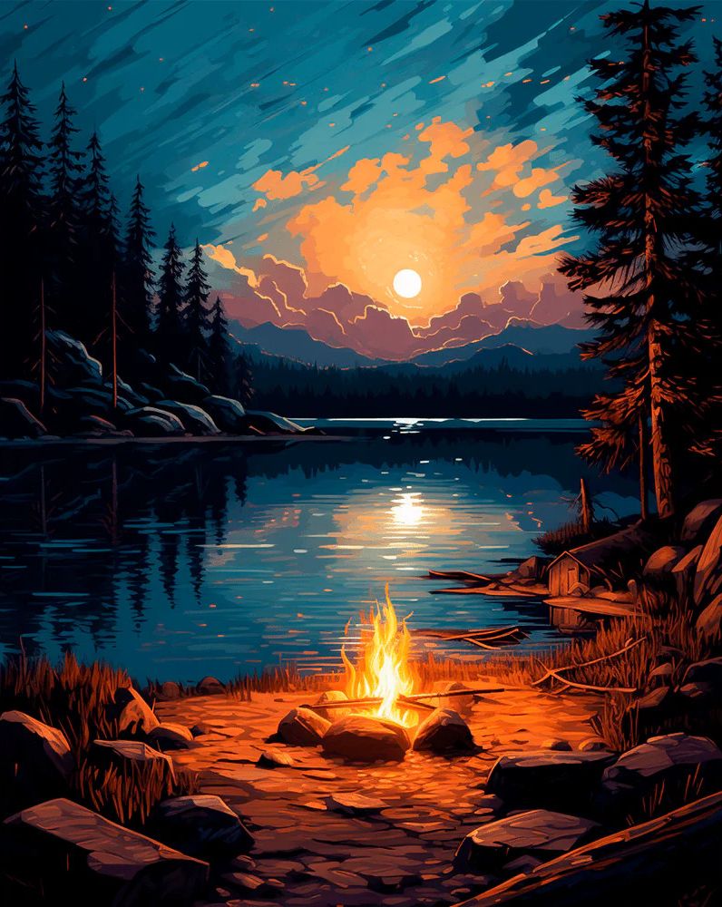 Night by the Lakeside