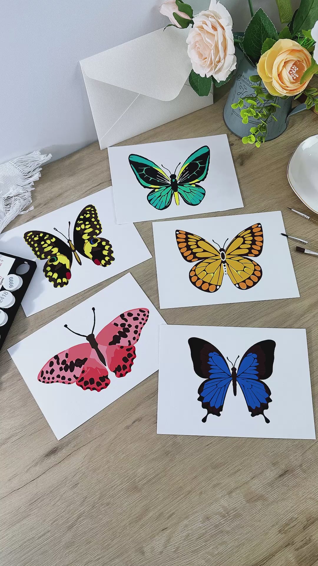Load video: Butterfly Garden Poster Cards Set