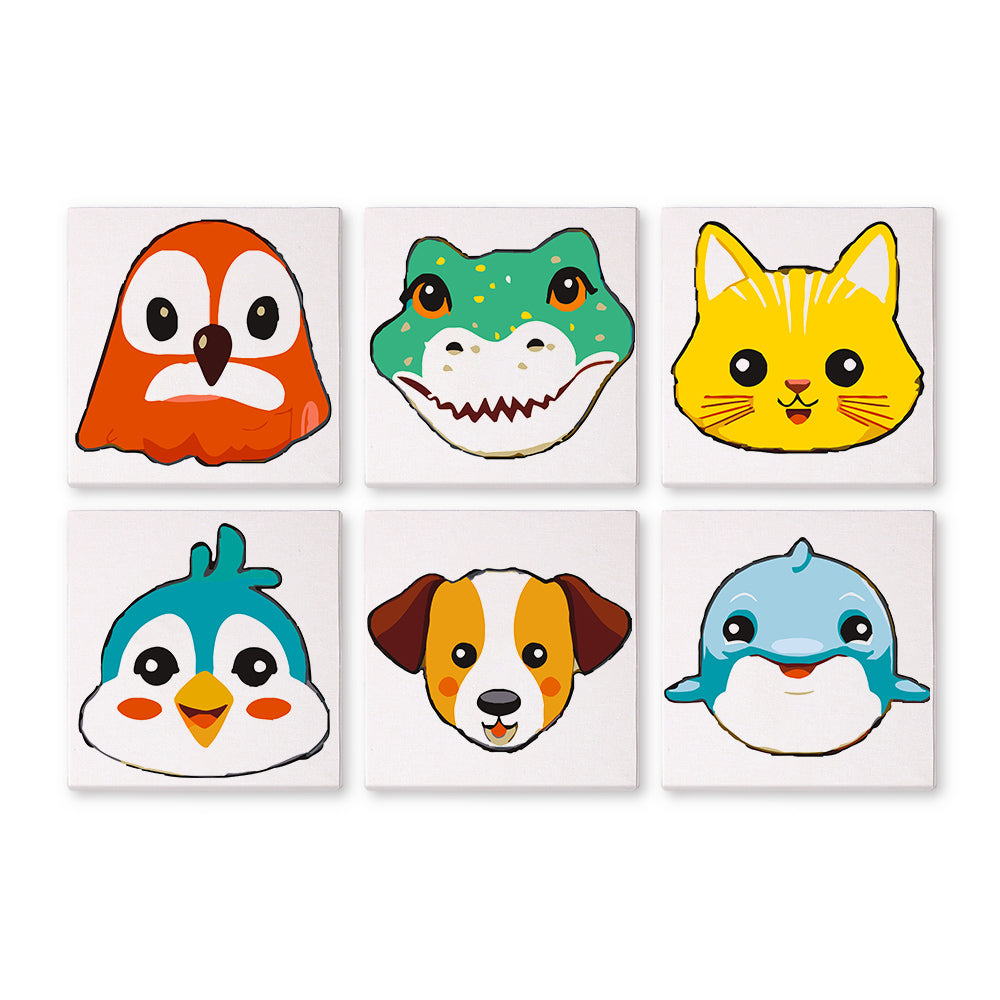 Smiling Faces Safari Collection (Set of 6)