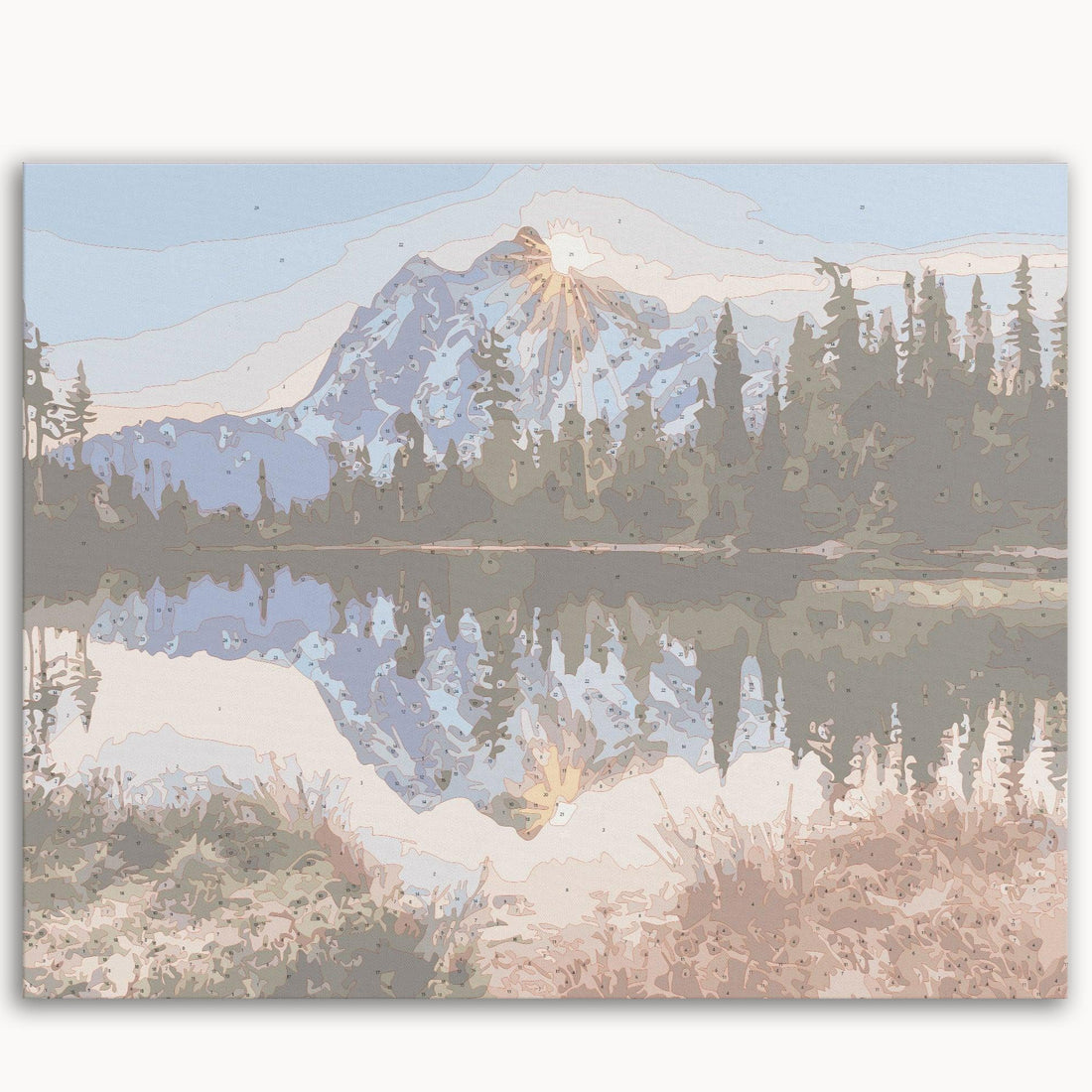 Snow Sunset Mountain