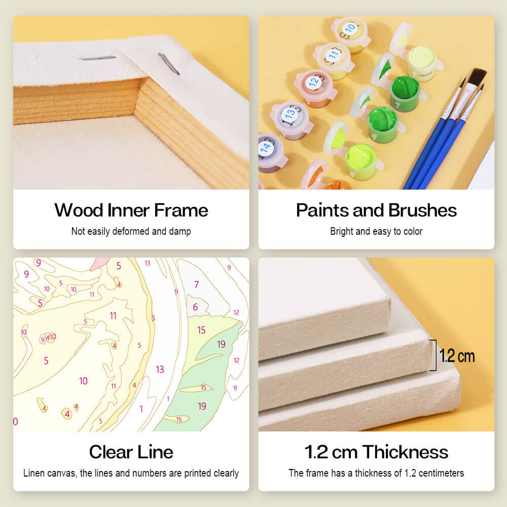 Fruit Drink Poster | Diy Painting Poster | Portrait By Numbers