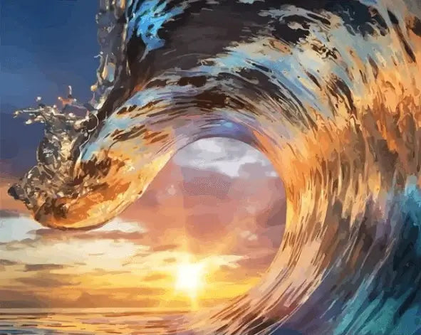 Twilight Sunset Waves