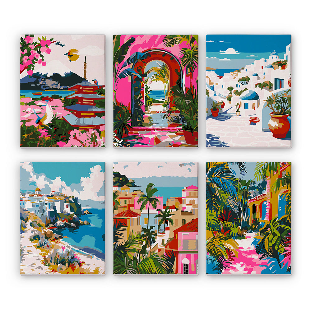 Wanderlust Streets – Travel Series (Set of 6)