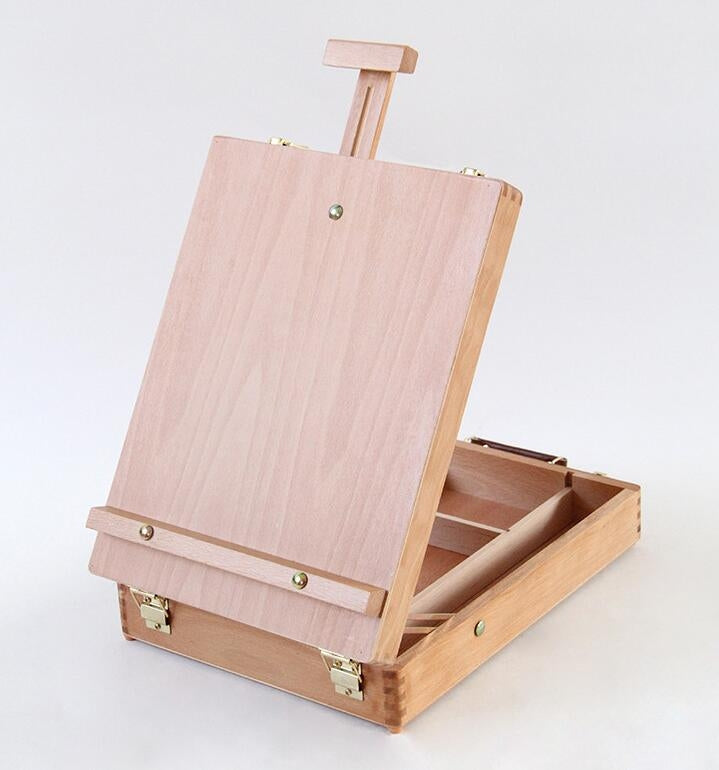 Wooden Desktop Easel | Easel Storage Box | Portrait By Numbers